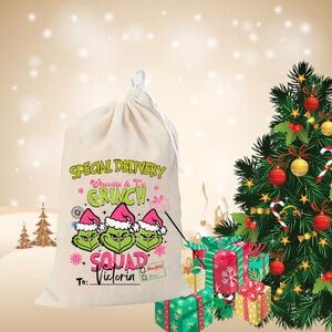 Custom made large Santa sacs add the name